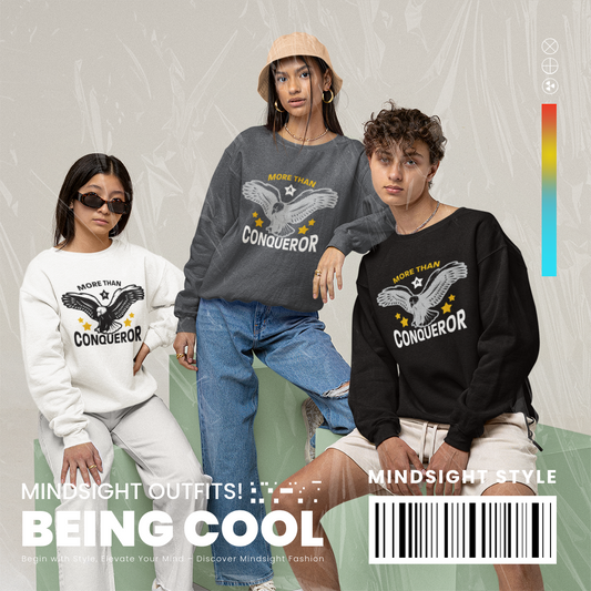 More Than a Conqueror Unisex Sweatshirt with Signature Logo