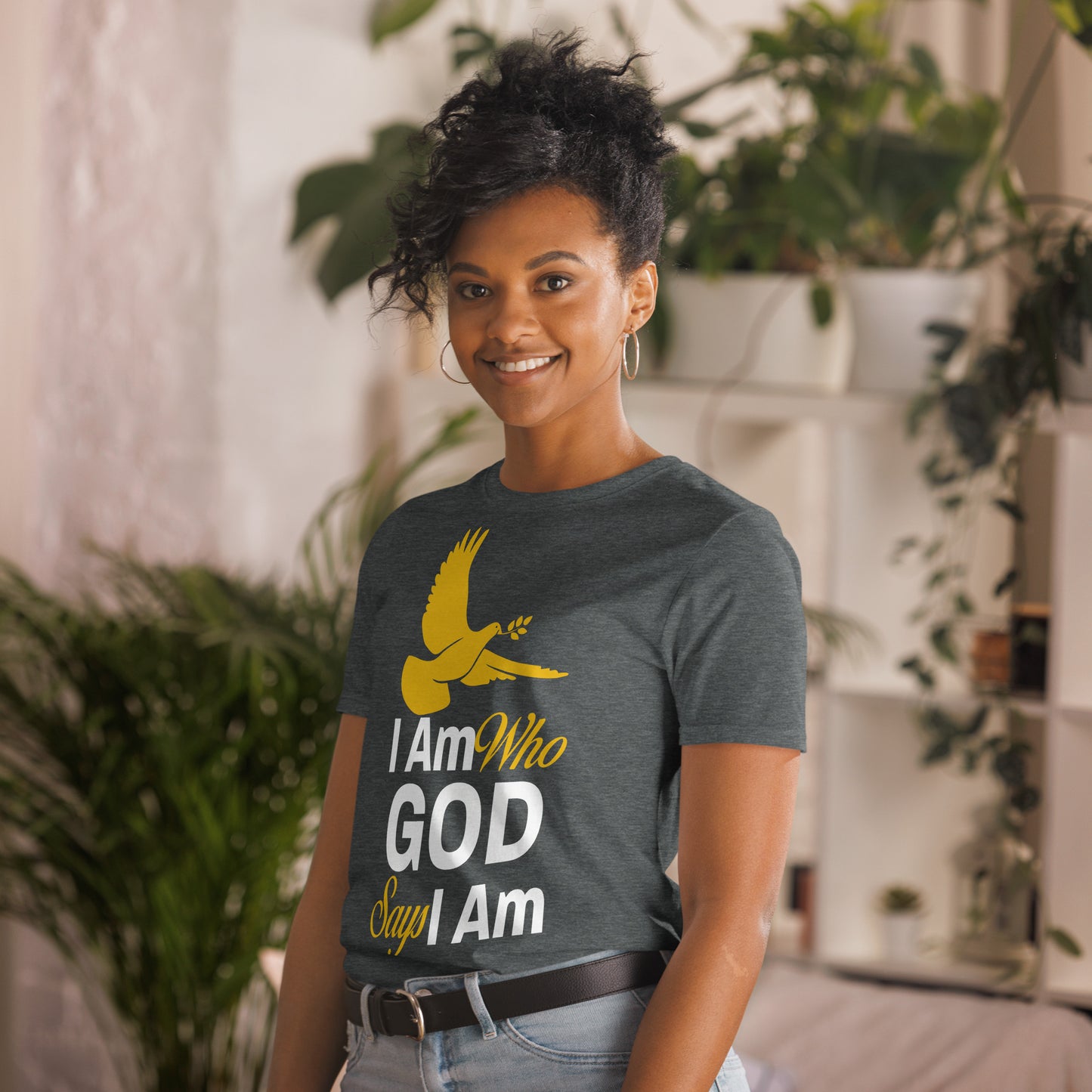 I Am Who God Says I Am - Inspirational Unisex T-Shirt with Durable Double Stitching
