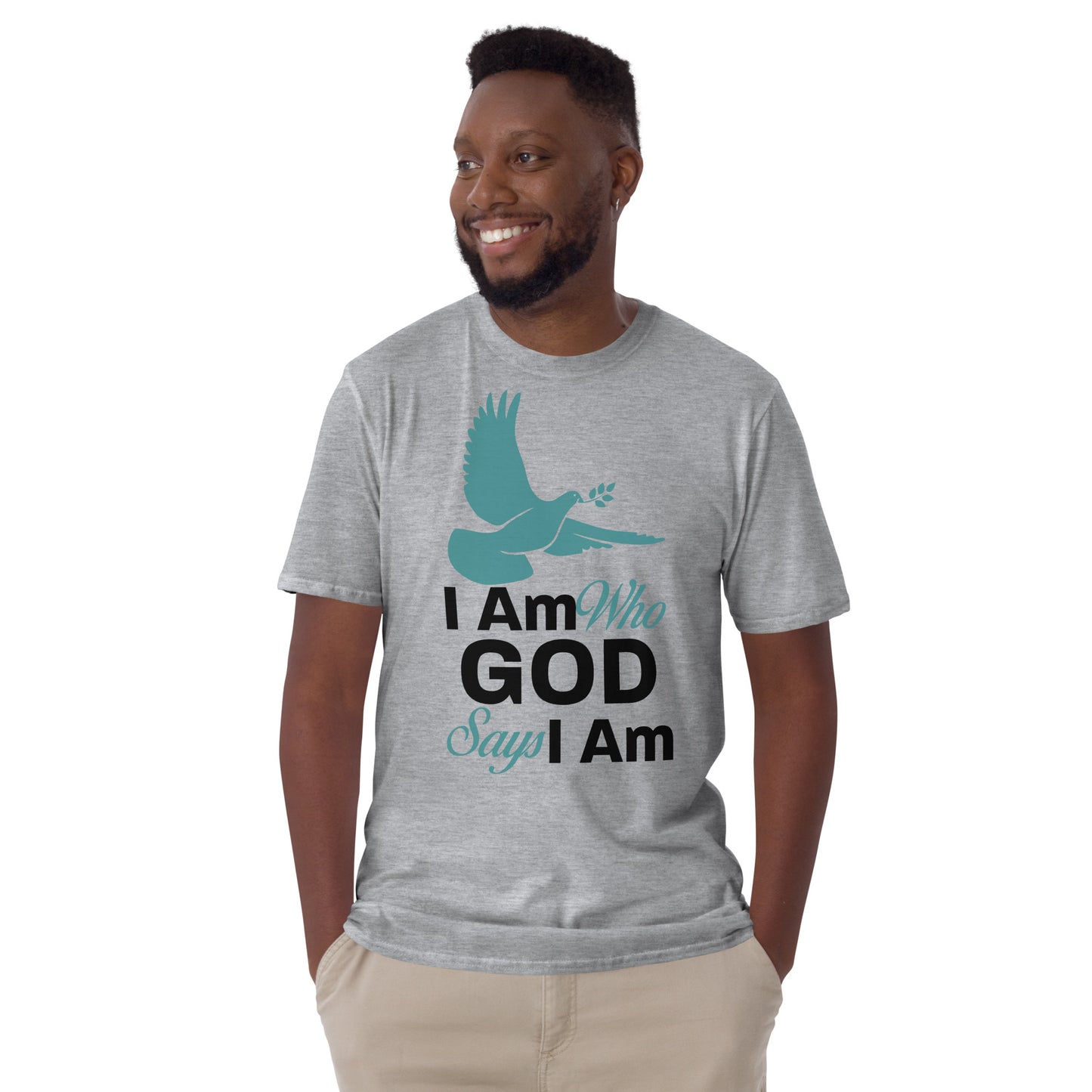 I Am Who God Says I Am - Inspirational Unisex T-Shirt with Durable Double Stitching