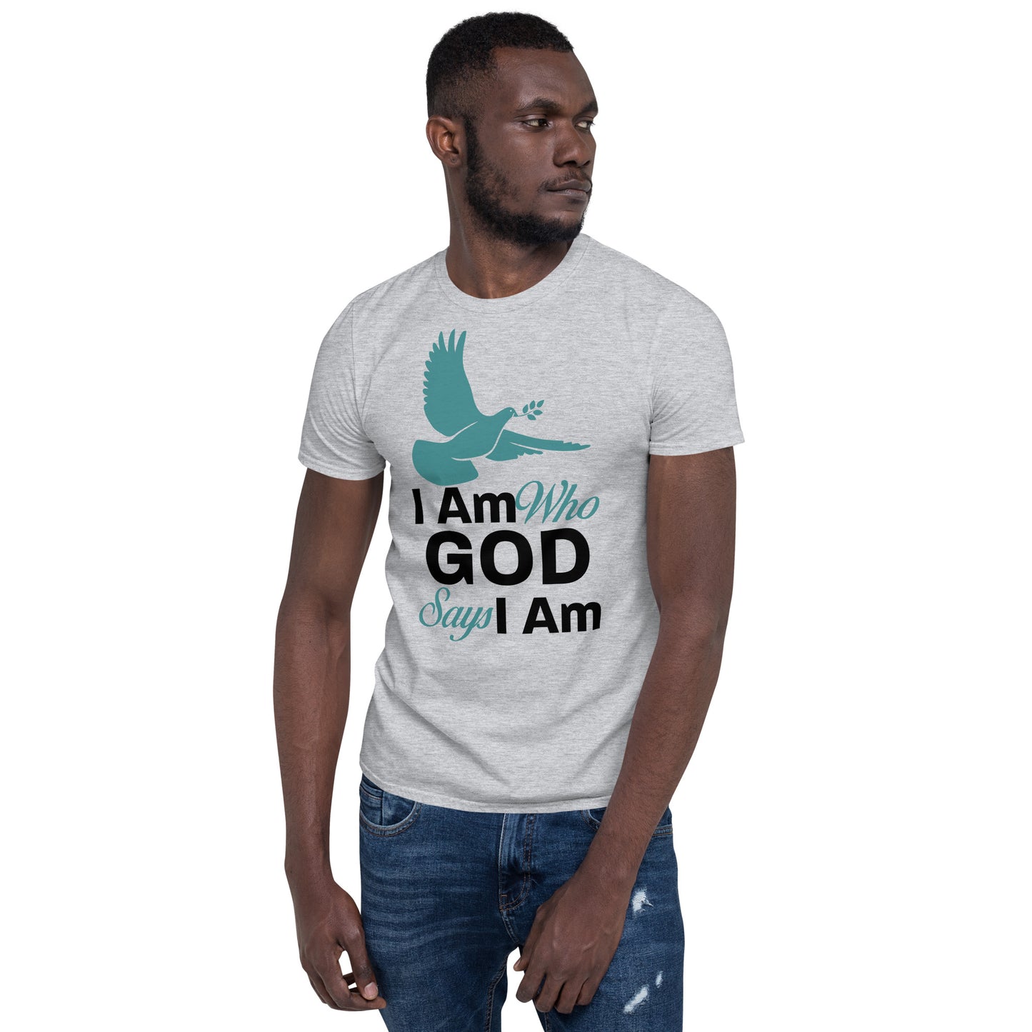 I Am Who God Says I Am - Inspirational Unisex T-Shirt with Durable Double Stitching