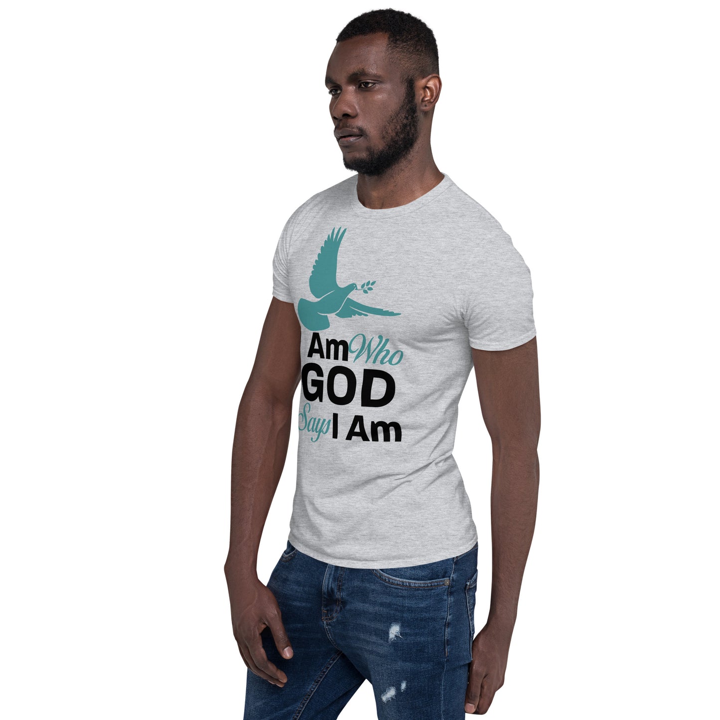 I Am Who God Says I Am - Inspirational Unisex T-Shirt with Durable Double Stitching