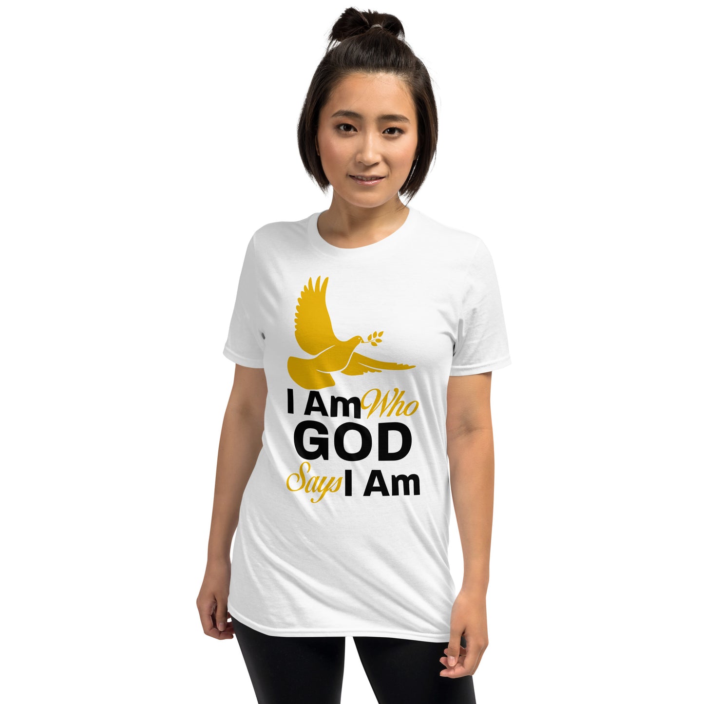 I Am Who God Says I Am - Inspirational Unisex T-Shirt with Durable Double Stitching