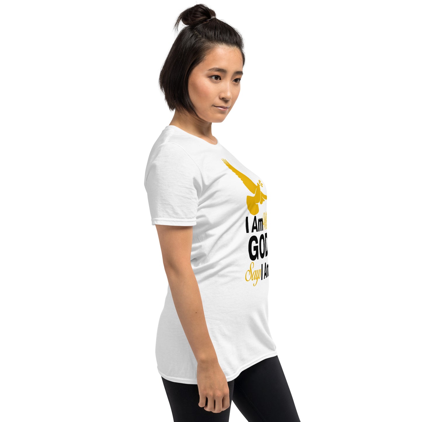 I Am Who God Says I Am - Inspirational Unisex T-Shirt with Durable Double Stitching