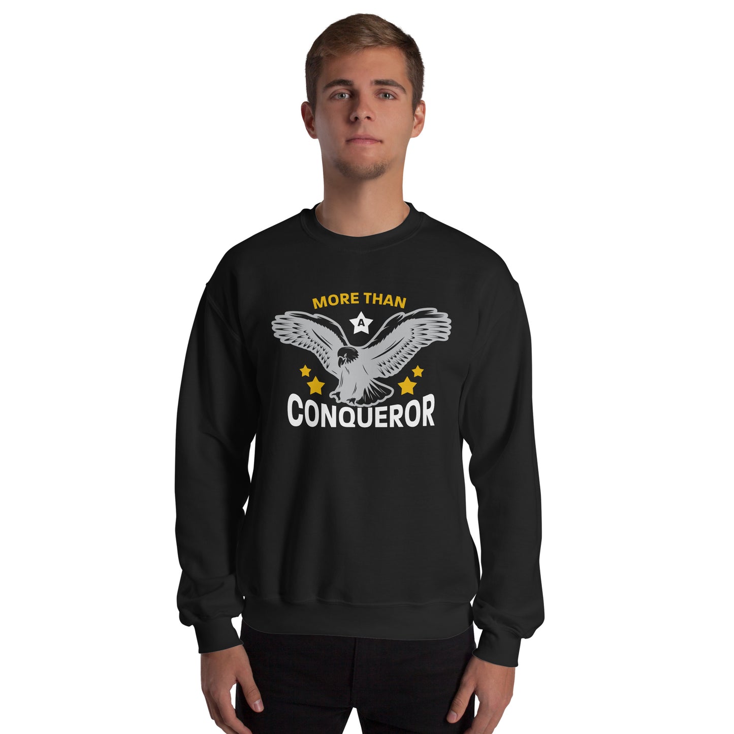 More Than a Conqueror Unisex Sweatshirt with Signature Logo