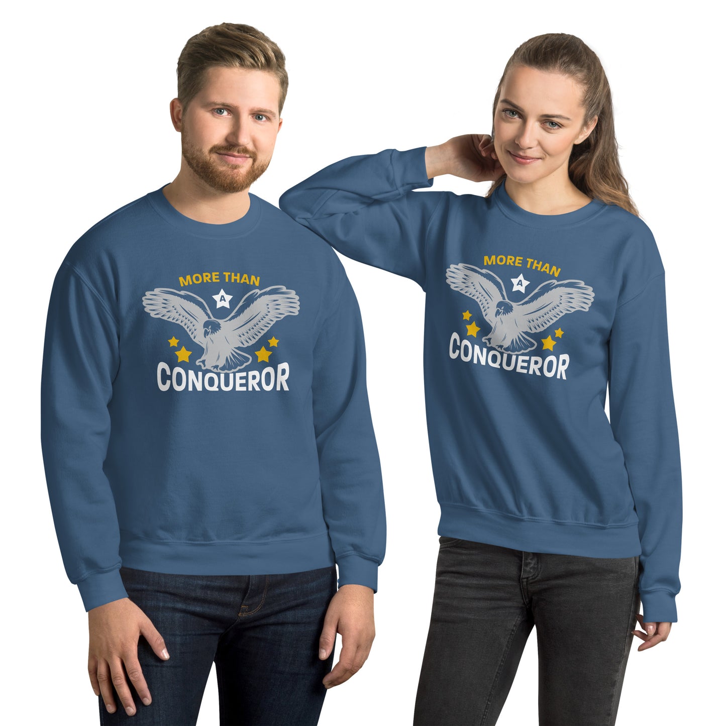 More Than a Conqueror Unisex Sweatshirt with Signature Logo