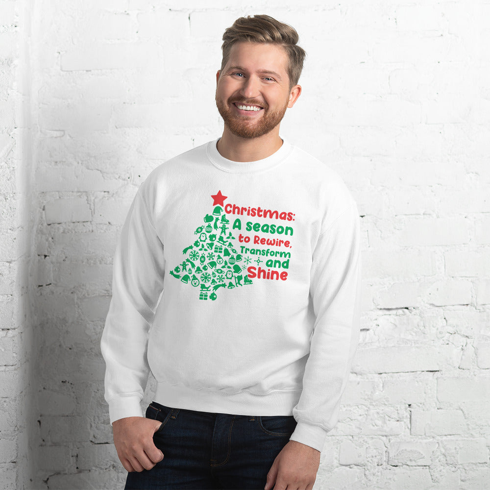 Transform & Shine: The Ultimate Christmas Unisex Sweatshirt