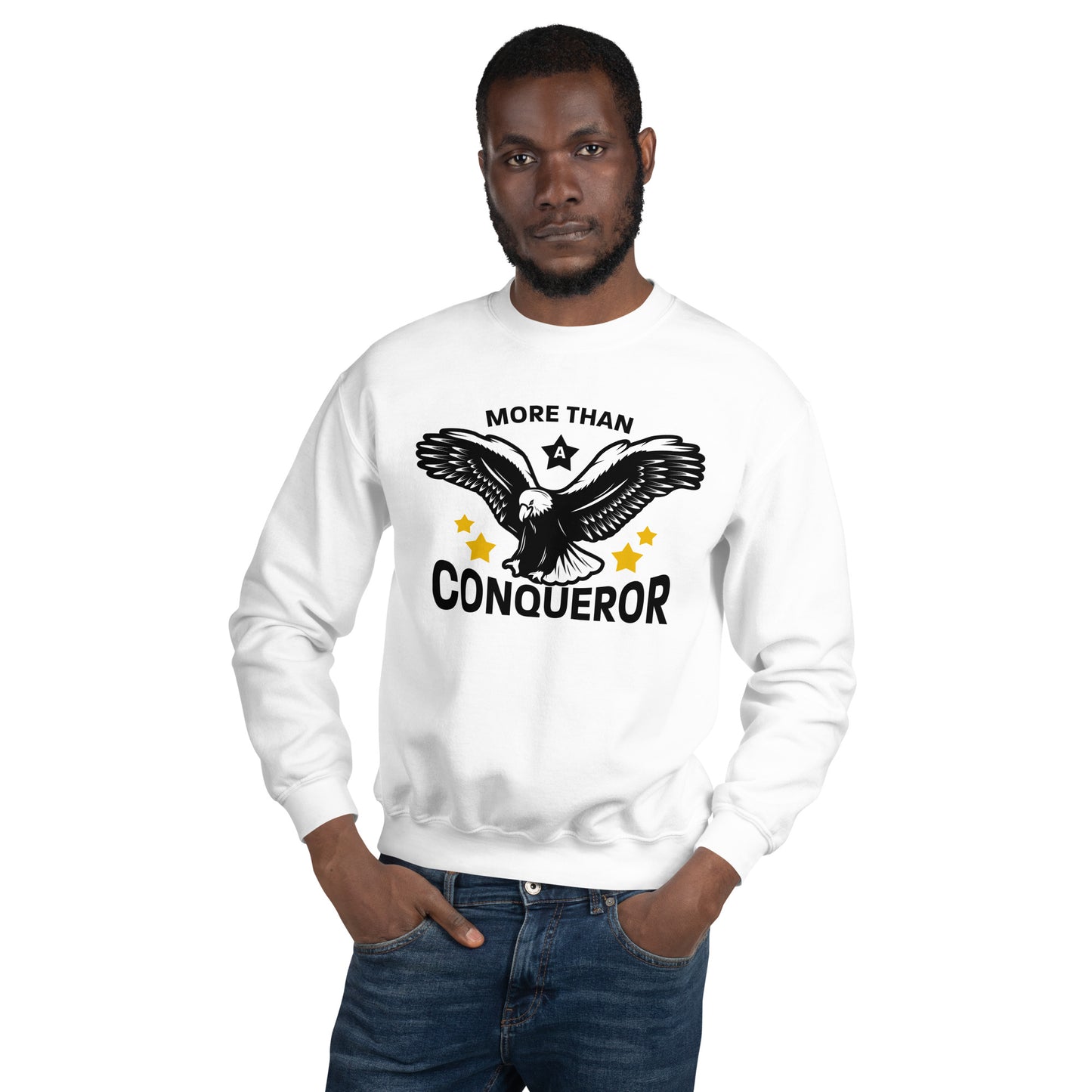 More Than a Conqueror Unisex Sweatshirt with Signature Logo