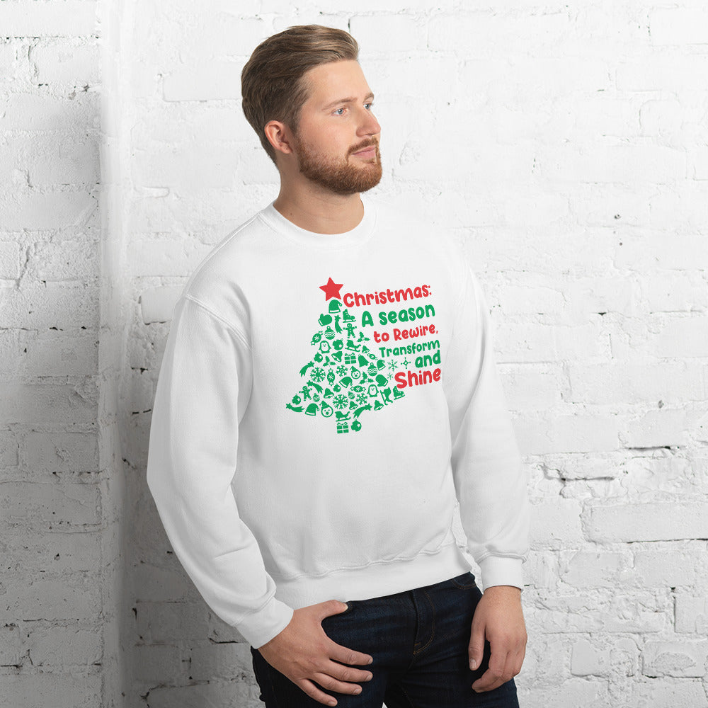 Transform & Shine: The Ultimate Christmas Unisex Sweatshirt