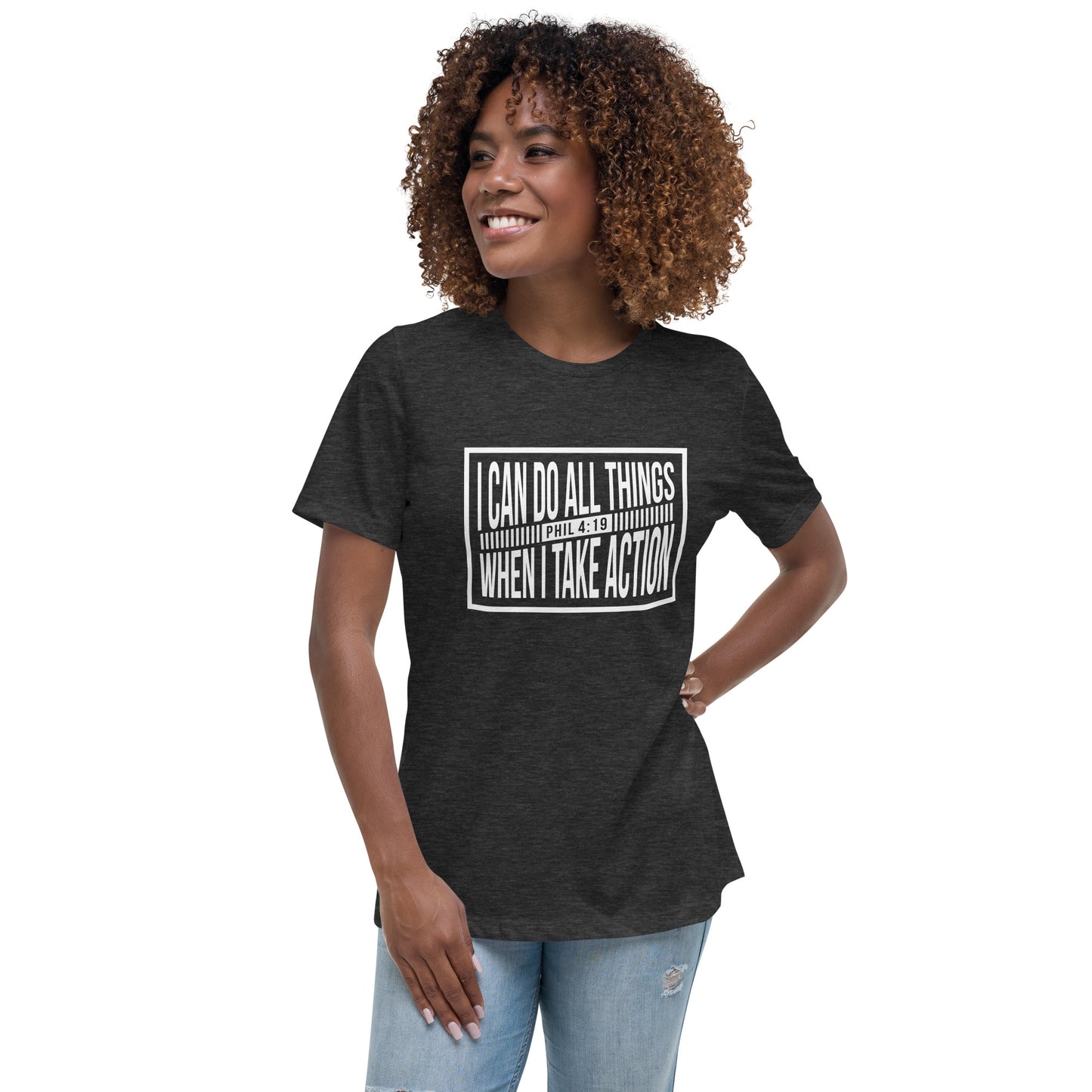 Women's Christian Tee - Soft & Comfy 'Phil 4:19: I Can Do All Things' Inspirational Shirt