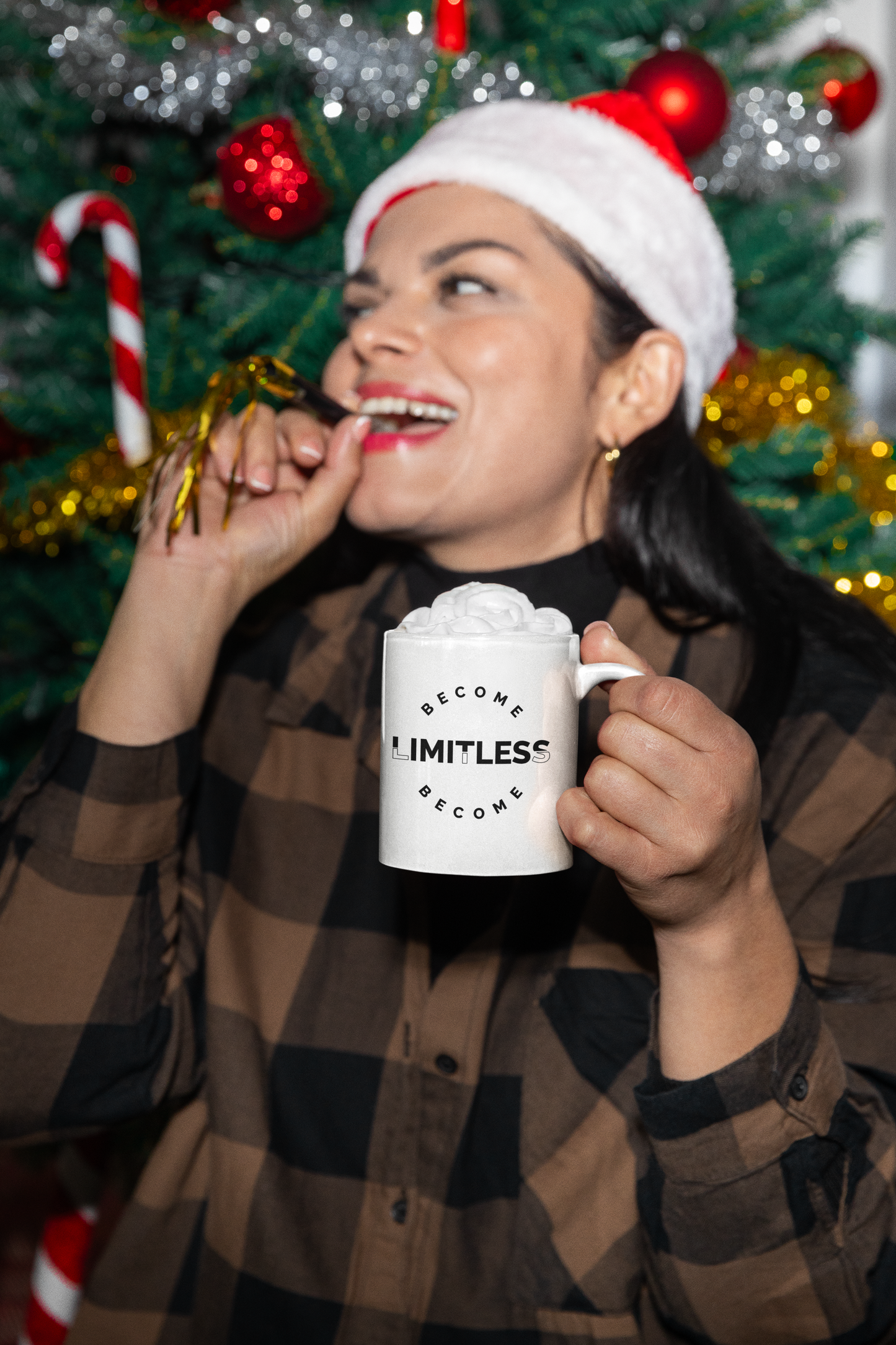 Become Limitless: Double-Printed Sleek Glossy White Ceramic Inspirational Mug