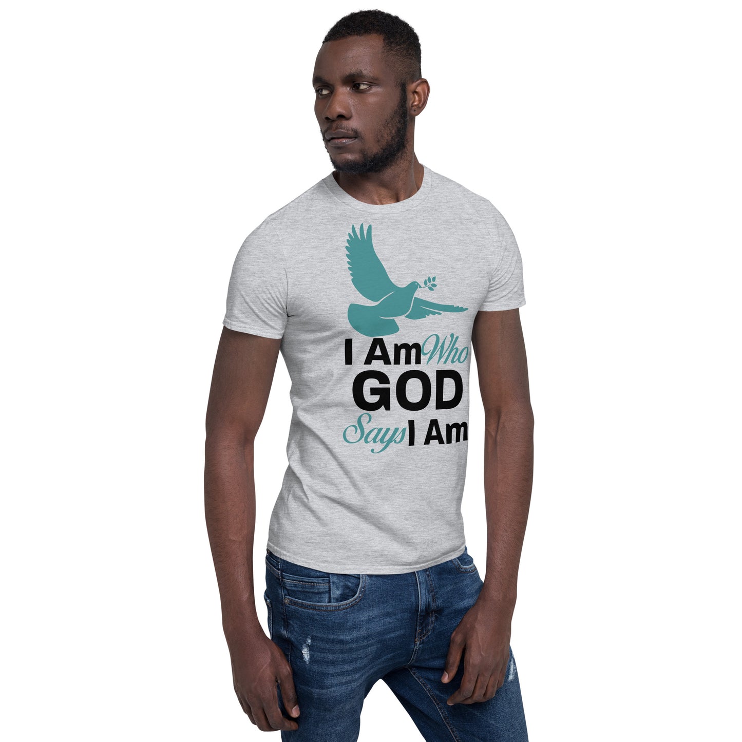 I Am Who God Says I Am - Inspirational Unisex T-Shirt with Durable Double Stitching
