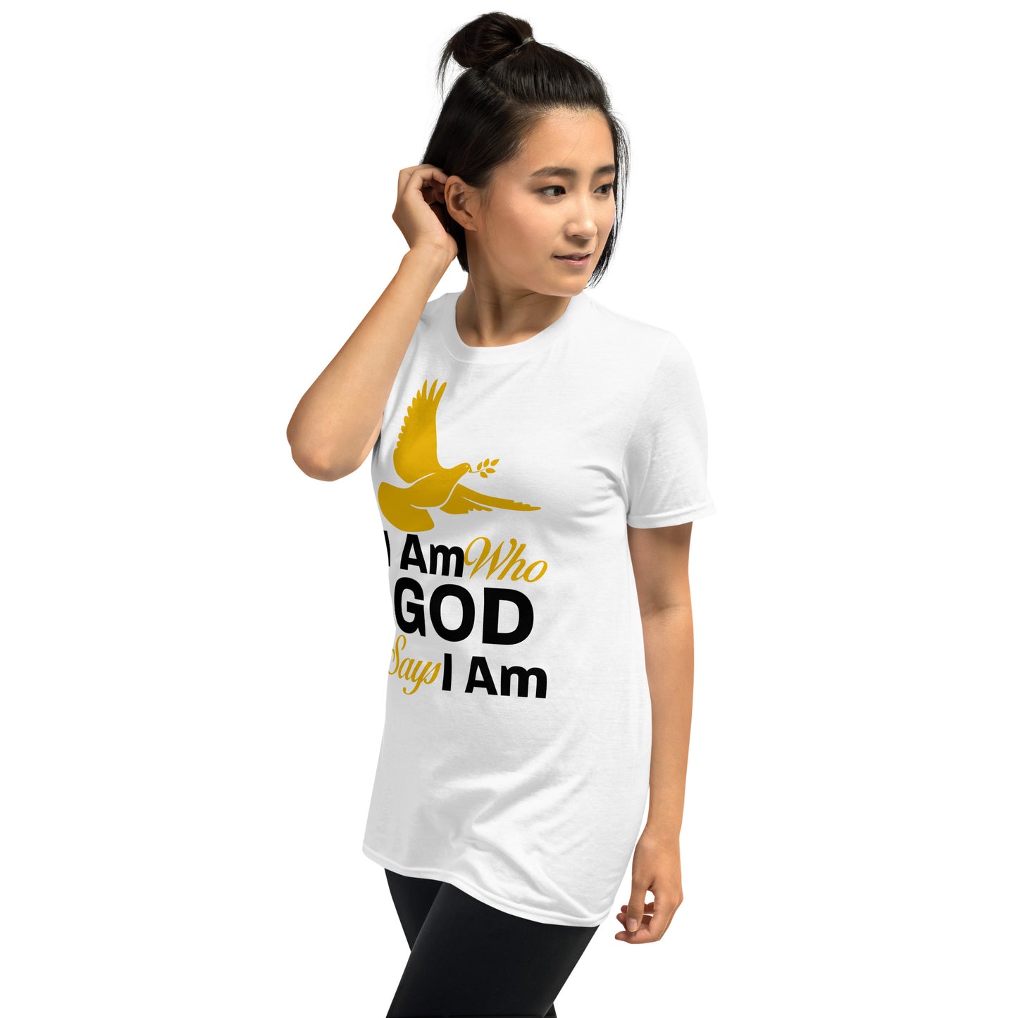 I Am Who God Says I Am - Inspirational Unisex T-Shirt with Durable Double Stitching