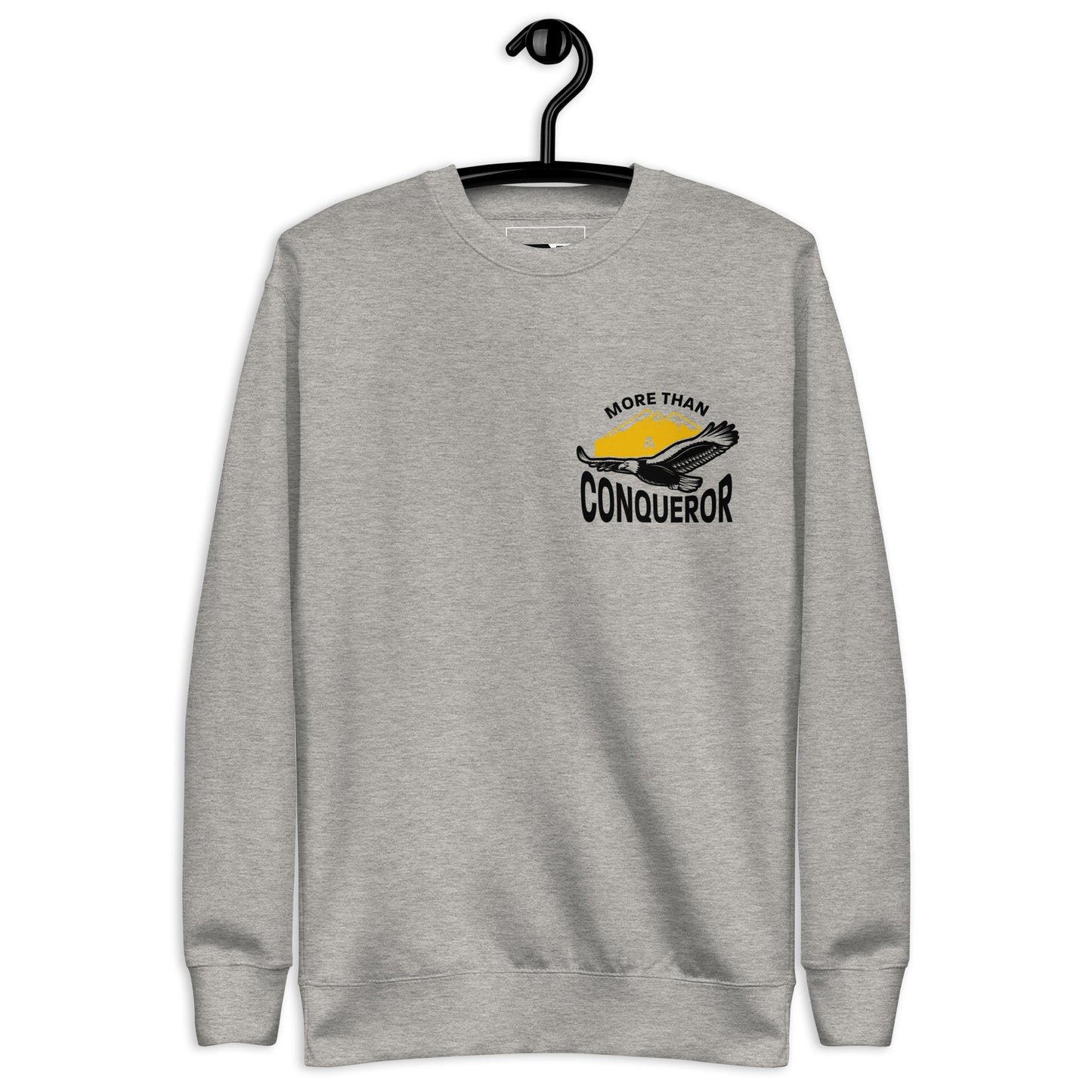 More Than a Conqueror - Unisex Premium Fleece Sweatshirt for Daily Triumph