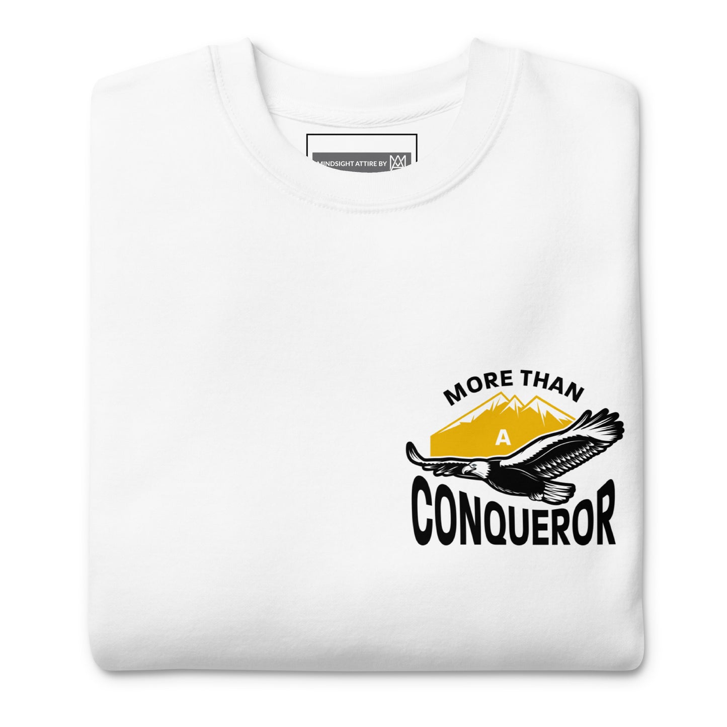 More Than a Conqueror - Unisex Premium Fleece Sweatshirt for Daily Triumph