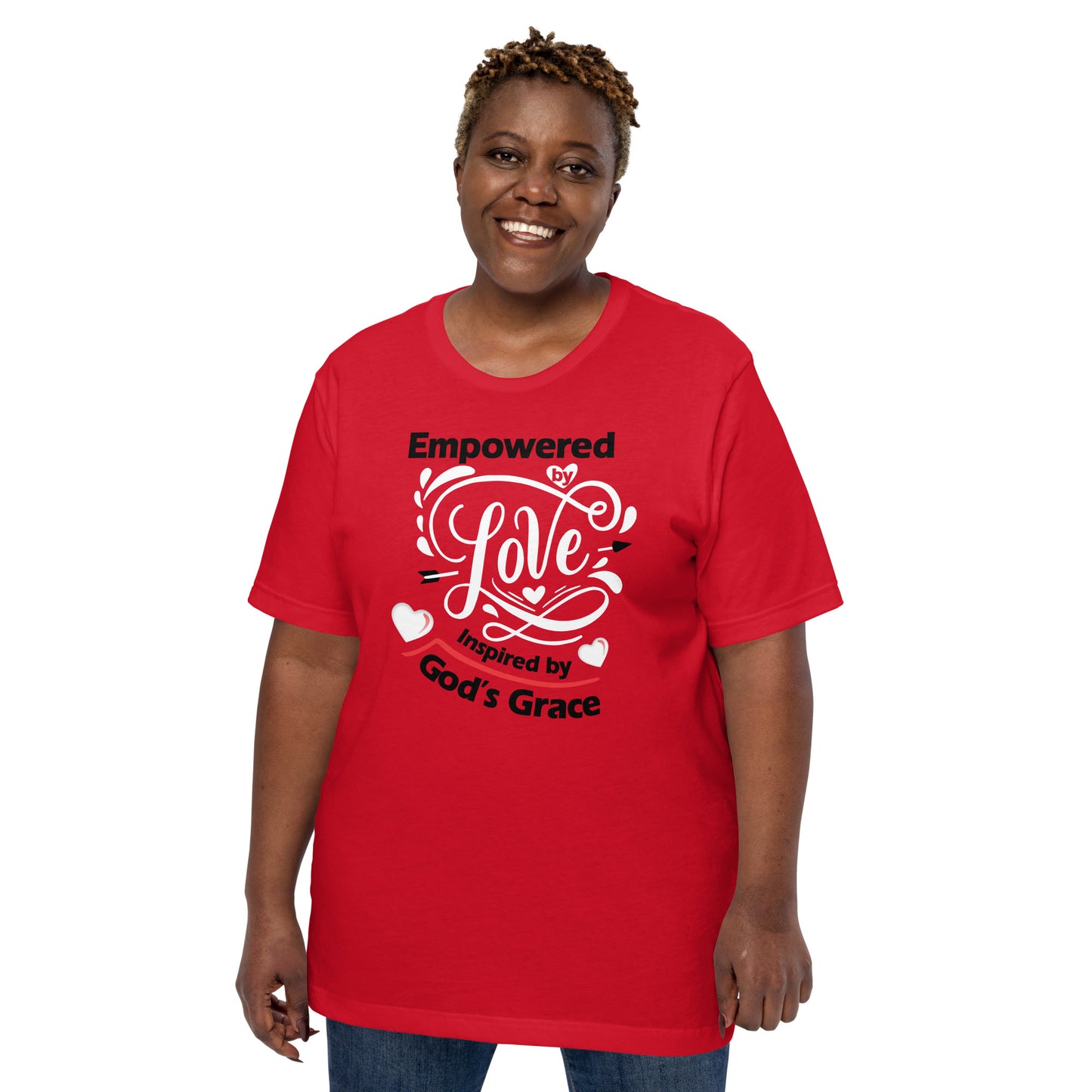 Valentine's Day Unisex Empowered by Love T-Shirt: Inspired by God’s Grace