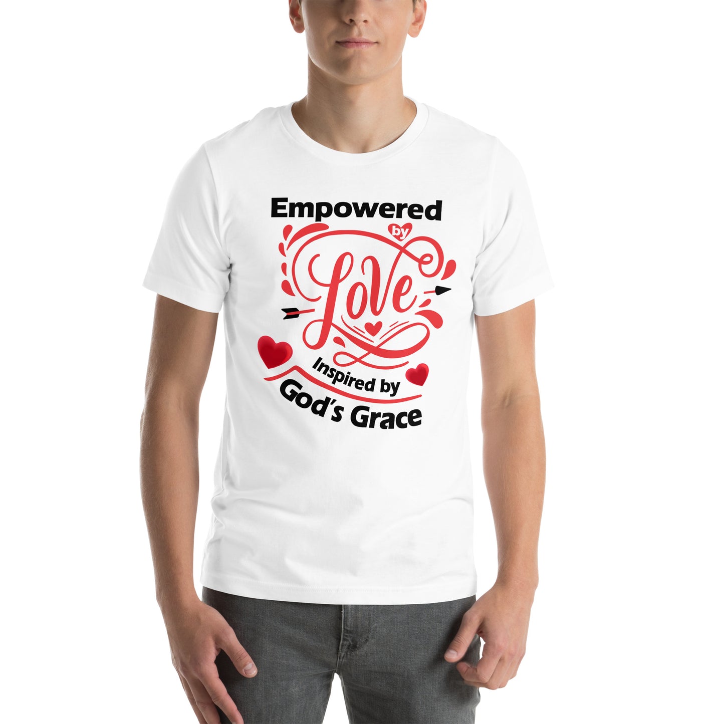 Valentine's Day Unisex Empowered by Love T-Shirt: Inspired by God’s Grace