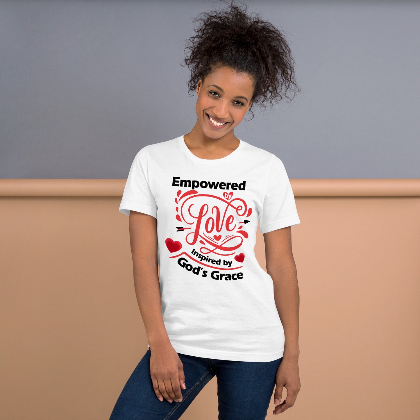 Valentine's Day Unisex Empowered by Love T-Shirt: Inspired by God’s Grace