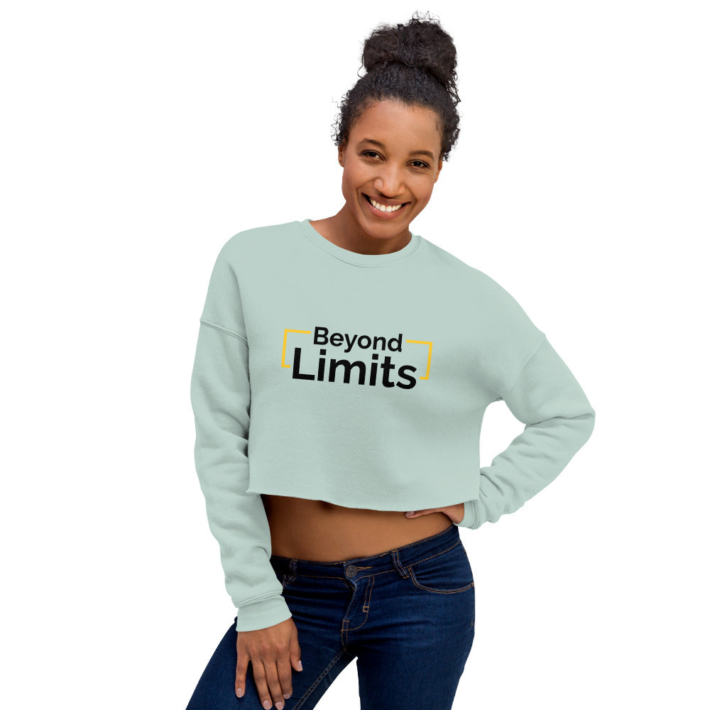 Women's Beyond Limits: Trendy Fleece Crop Sweatshirt