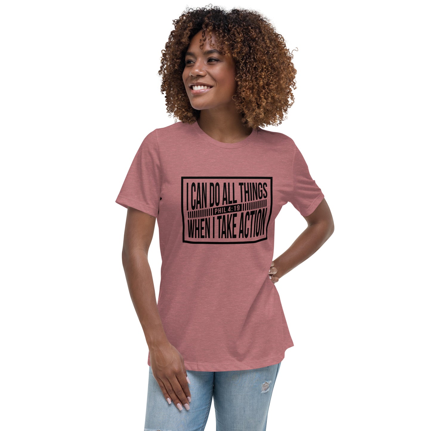 Women's Christian Tee - Soft & Comfy 'Phil 4:19: I Can Do All Things' Inspirational Shirt