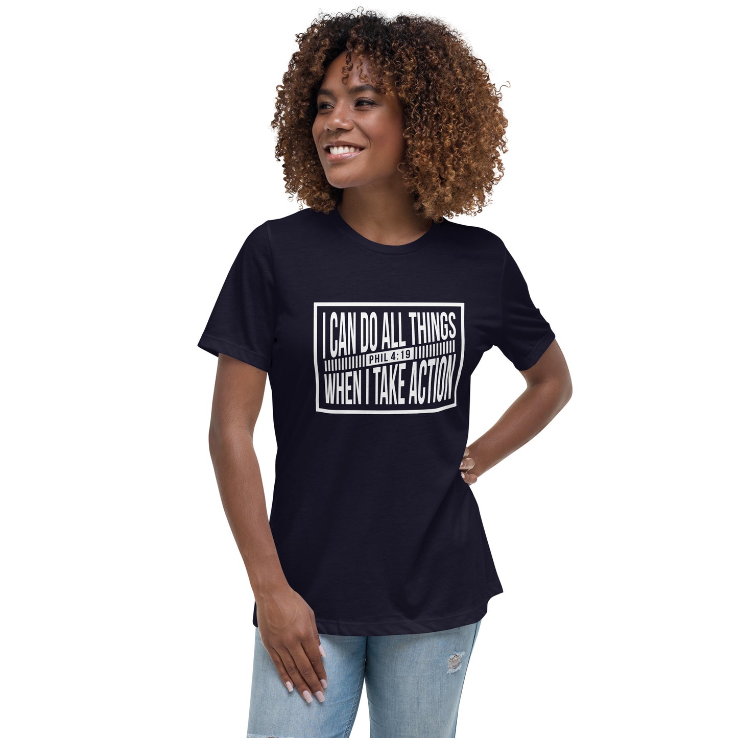 Women's Christian Tee - Soft & Comfy 'Phil 4:19: I Can Do All Things' Inspirational Shirt